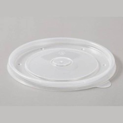Couvercle PP micro-ondable Ø 150 mm pour bol kraft, carton de 300