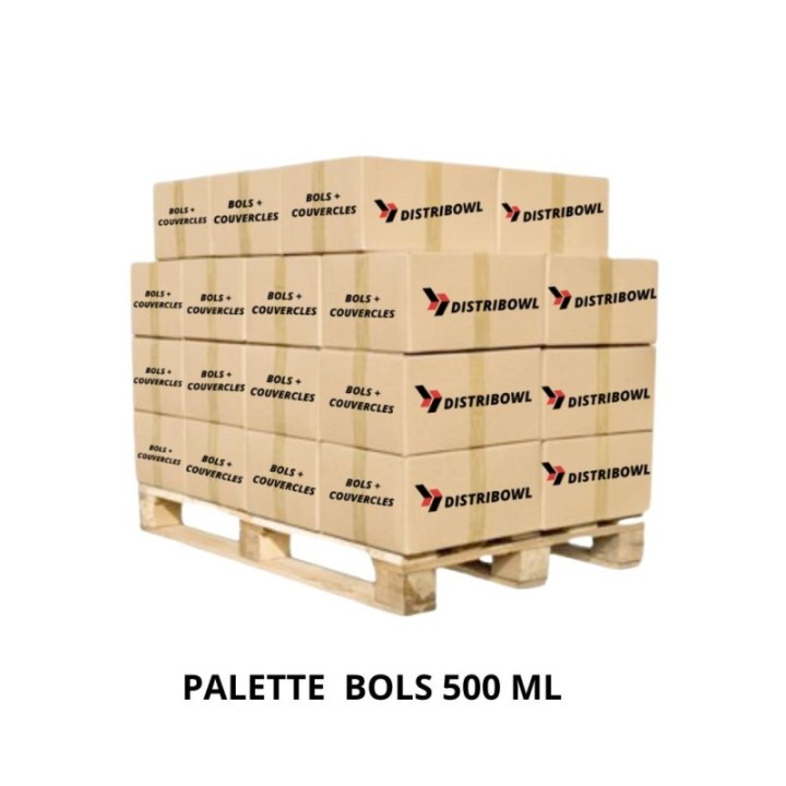 Bol kraft 500 ml + couvercle froid, palette de 7 200